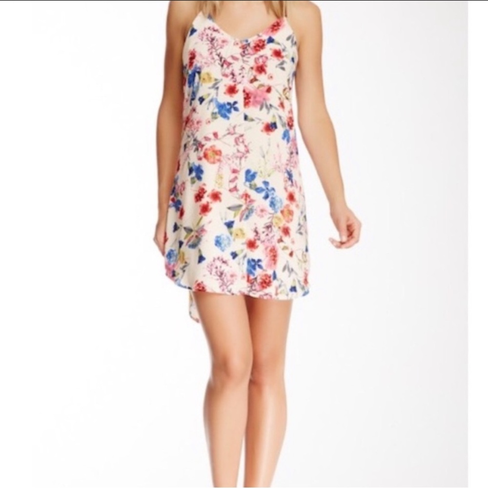 Astr Pink Floral Mini Dress